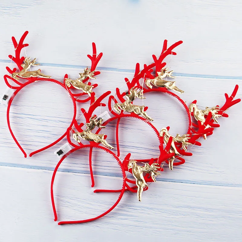 Reindeer Antlers Headband - 20 шт. светящихся рождественских ободков с