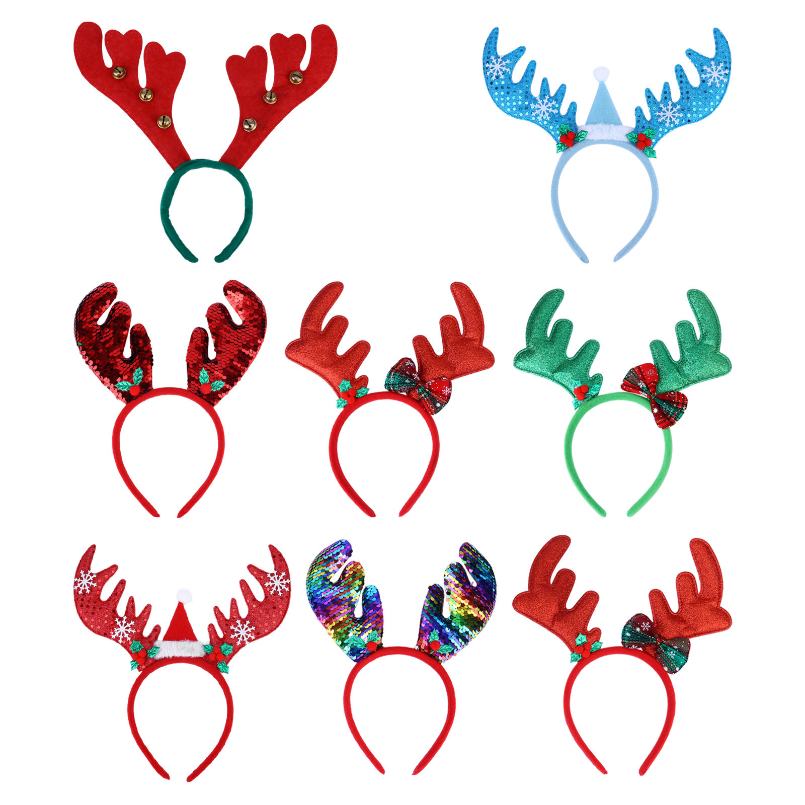 8 шт. Розовые ободки с оленьим – обзор и цена Reindeer Antlers Headband