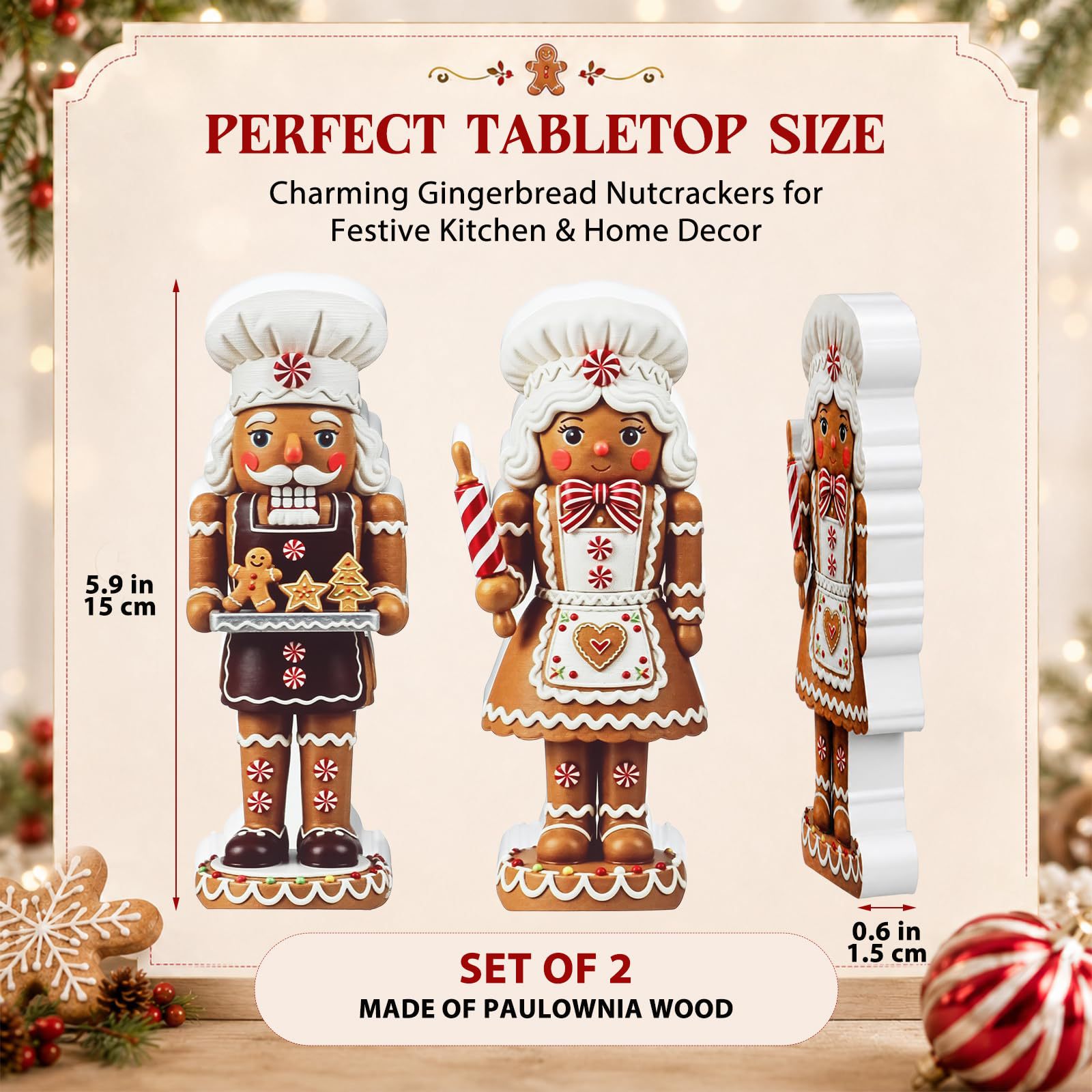 Набор из 2 деревянных декорати – обзор и цена Nutcracker Figurine