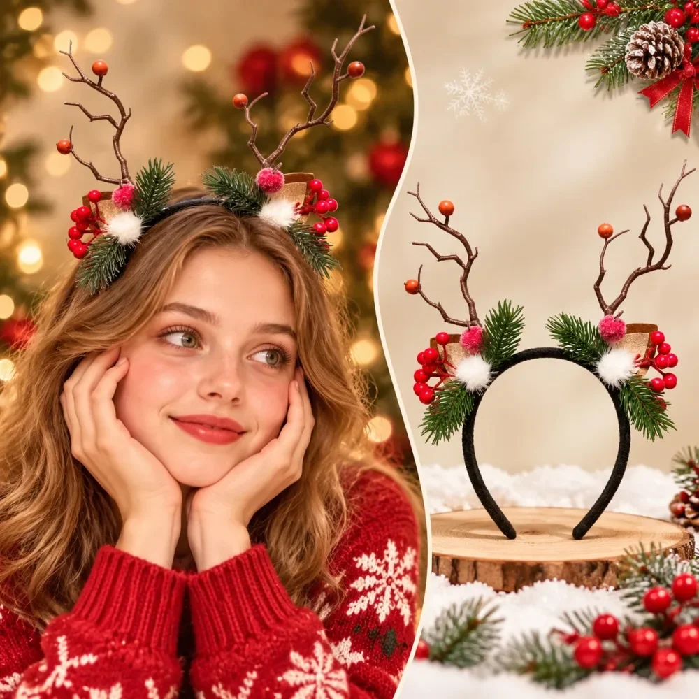 Рождественская повязка на голо – обзор и цена Reindeer Antlers Headband