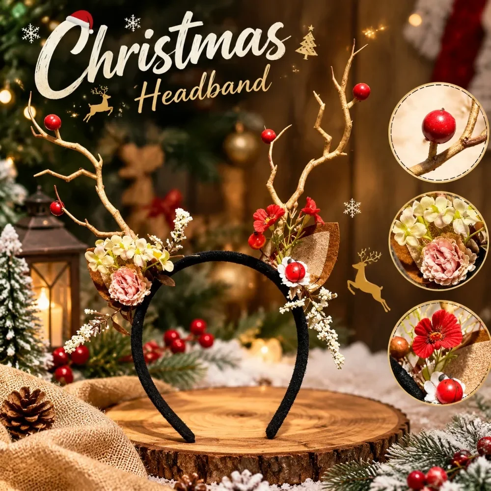 Рождественская повязка на голо – обзор и цена Reindeer Antlers Headband