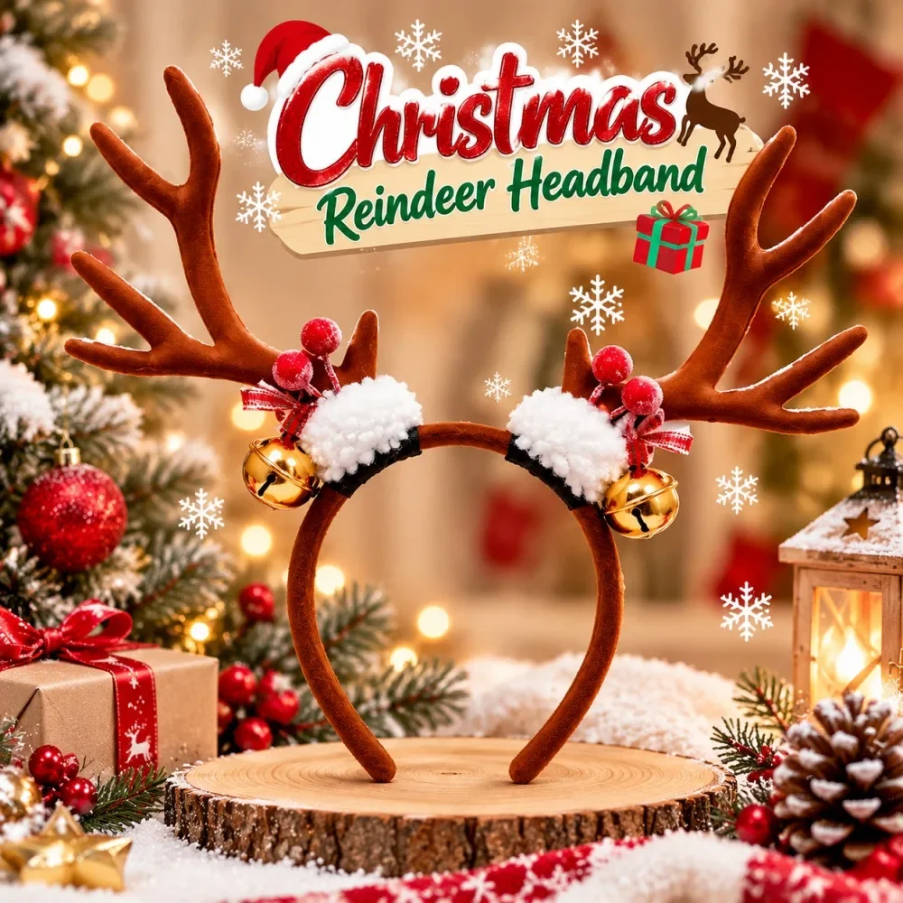Рождественская повязка на голо – обзор и цена Reindeer Antlers Headband