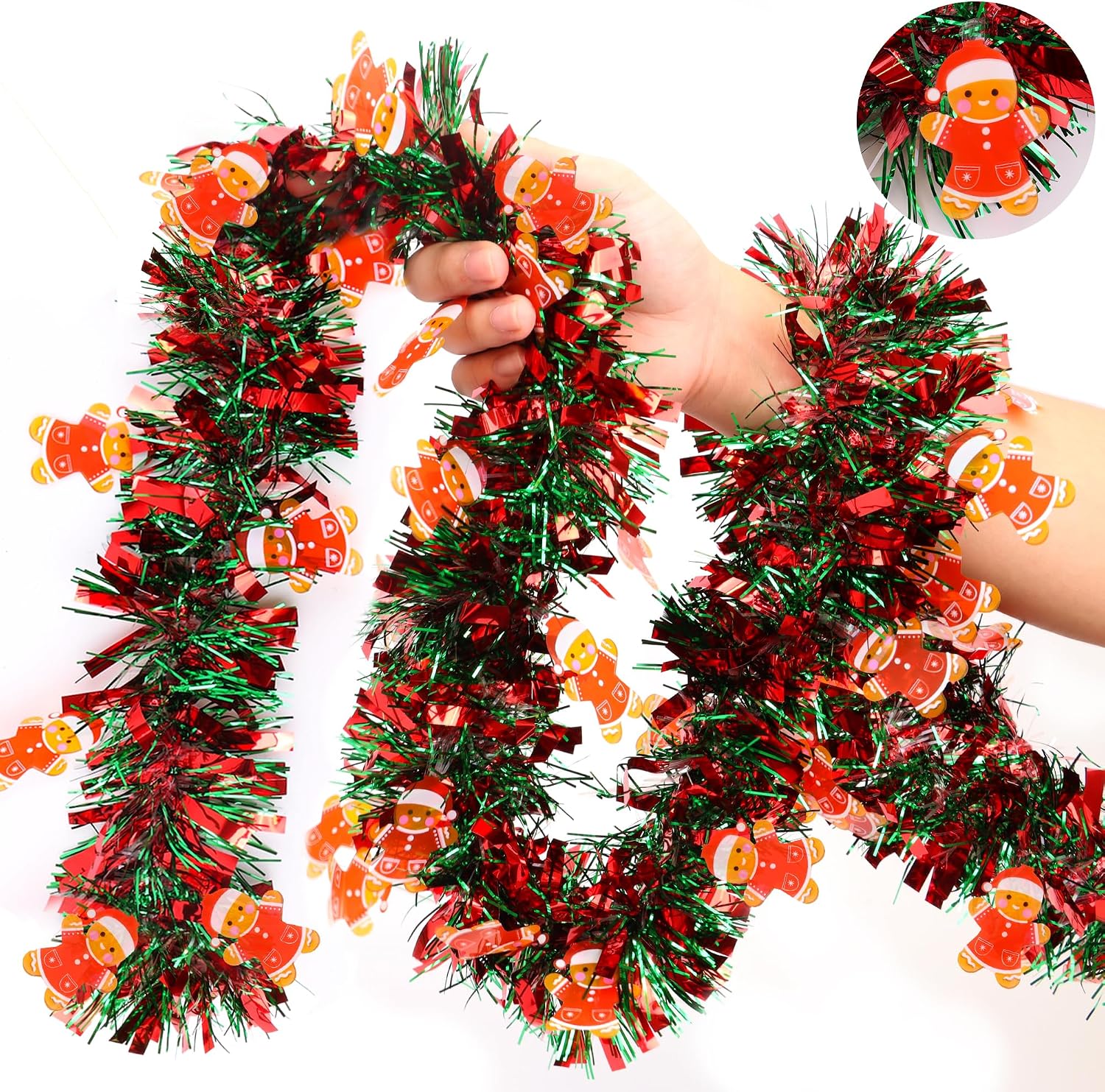 Рождественская гирлянда для ук – обзор и цена Tinsel Garland Decoration