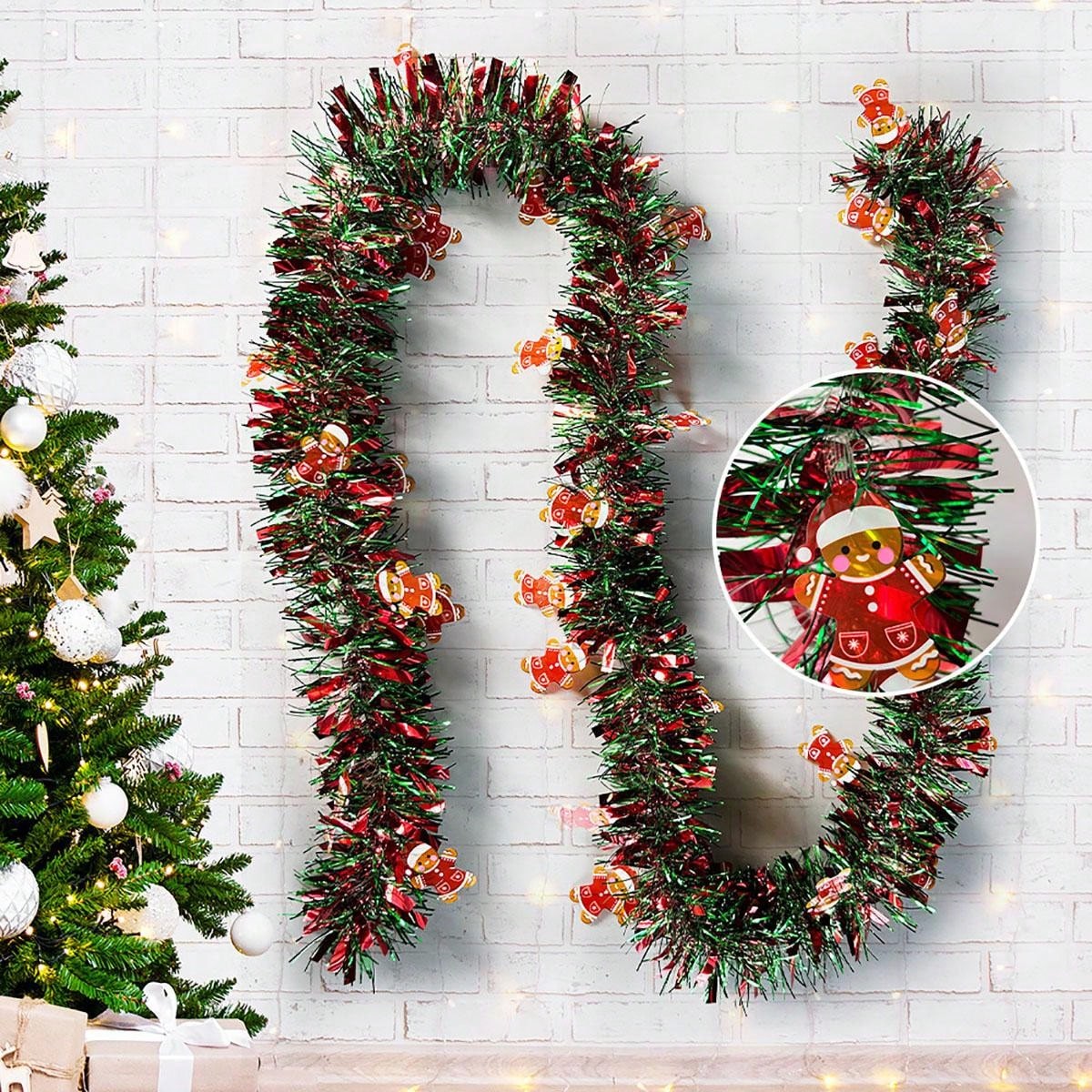 Рождественская гирлянда для ук – обзор и цена Tinsel Garland Decoration