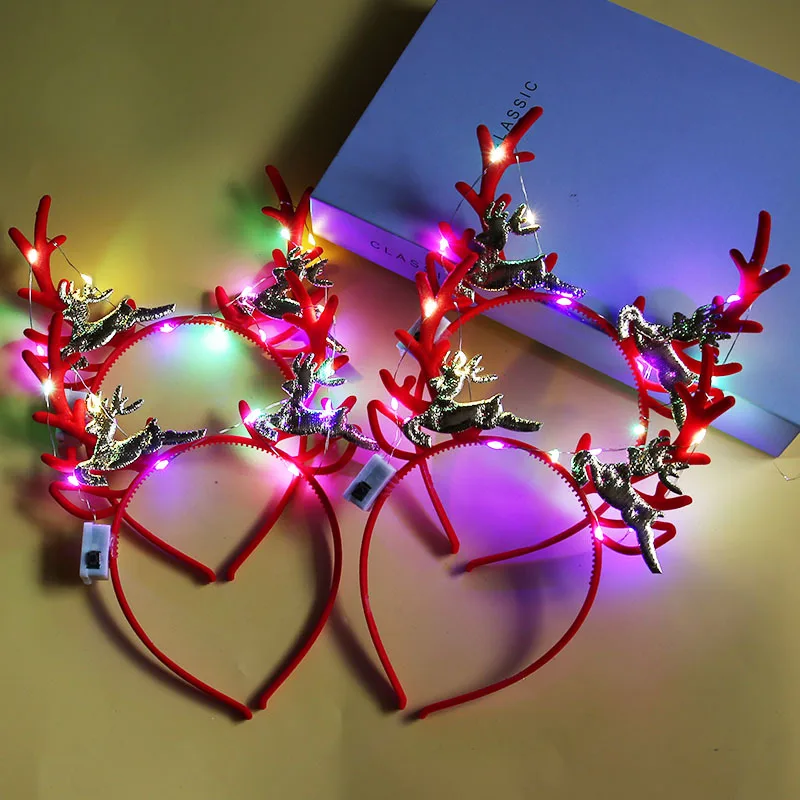 20 шт. светящихся рождественск – обзор и цена Reindeer Antlers Headband