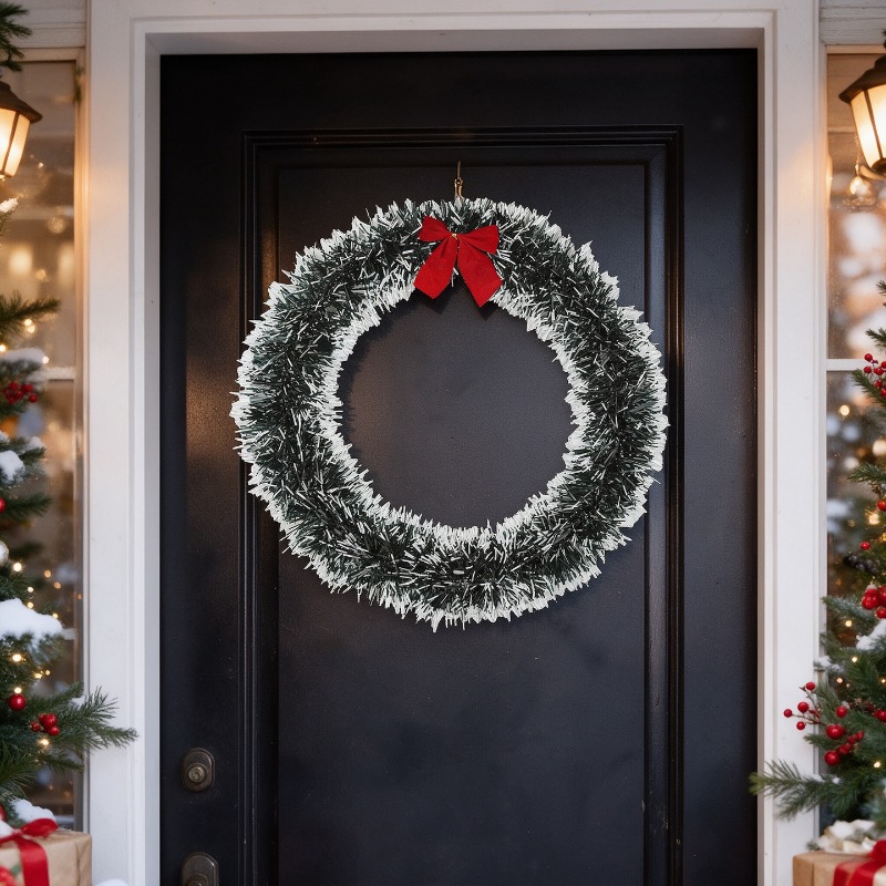 Простой рождественский венок и – обзор и цена Tinsel Garland Decoration